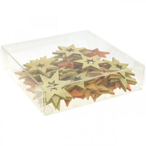 Floristik24 Medinės žvaigždės Dekoracija Sklaidos dekoracija Kalėdinis apelsinas H4cm 72 vnt