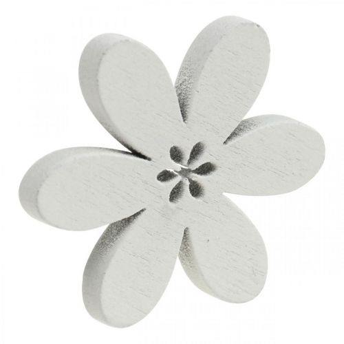 daiktų Medinės gėlės išmėtytos dekoracijos gėlės violetinės/rožinės/baltos Ø3,5cm 48 vnt.