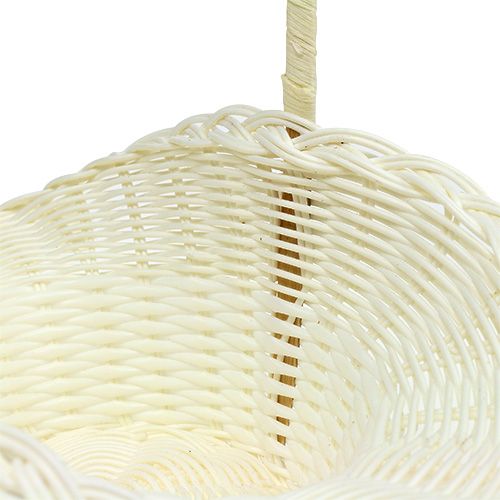 Floristik24 Krepšelis vestuvėms plastikinis baltas Ø15cm H32cm