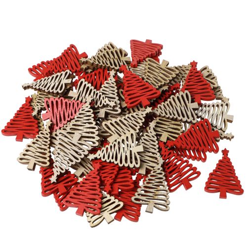 daiktų Išbarstyti eglės su žvaigždute natūralaus raudonumo gabaliukai 3x4,5cm 72 vnt