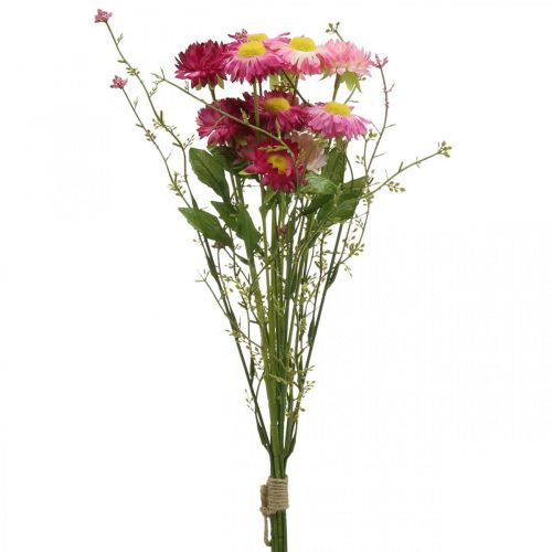 Floristik24 Rodante rožinė-rožinė, šilkinės gėlės, dirbtinis augalas, šiaudinių gėlių kekė L46cm