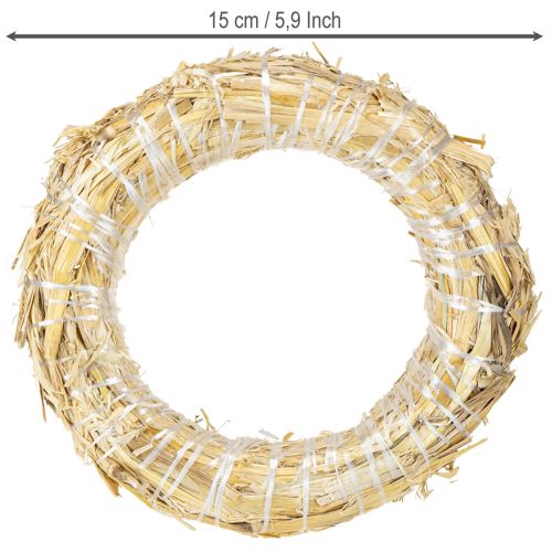 daiktų Šiaudinio vainiko ruošinys mažas šiaudinis vainikas 15cm 3cm 10 vnt.