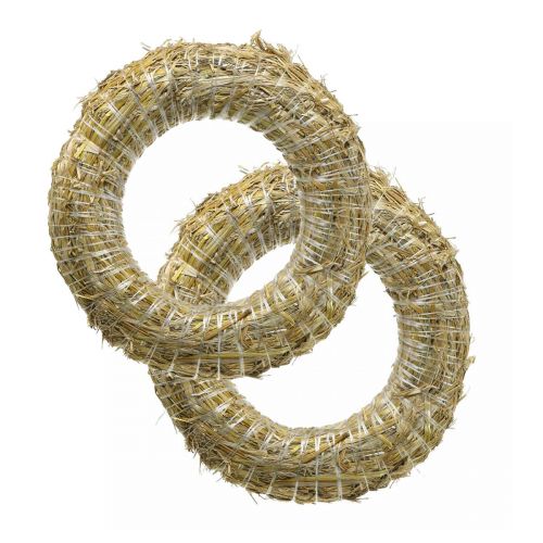 Šiaudų vainikas šiaudų vainikas tuščias šiaudas 40/8cm 2vnt