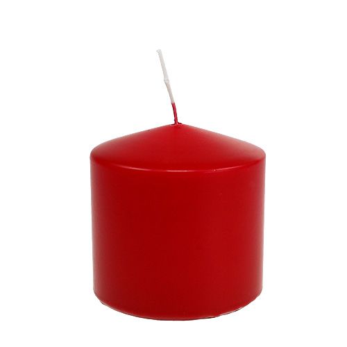 Stulpinė žvakė 100/100 raudona 4vnt