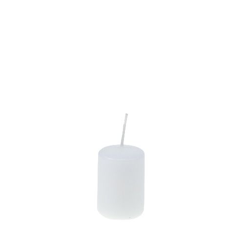Stulpinės žvakės baltos Advento žvakės mažos žvakės 60/40mm 24vnt