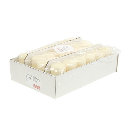 Floristik24 Pillar žvakė 80/40 kreminė 24 vnt