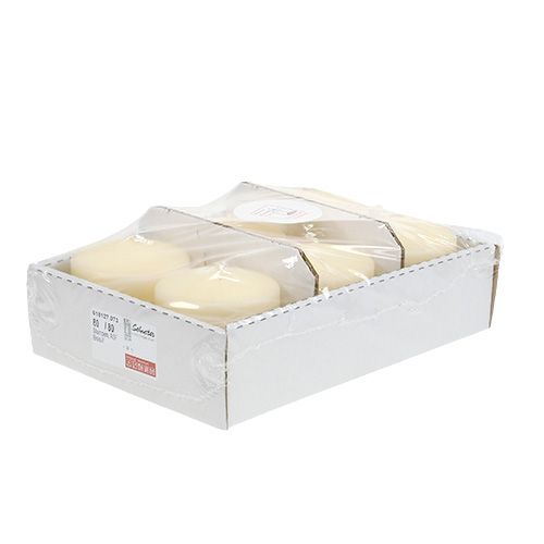 daiktų Pillar Candle 80/80 Cream 6 vnt