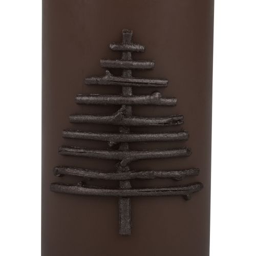 daiktų Kalėdinė žvakė Kalėdinė tamsiai ruda 150/70mm