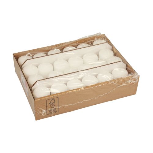 Floristik24 Stulpinės žvakės baltos Advento žvakės mažos žvakės 60/40mm 24 vnt