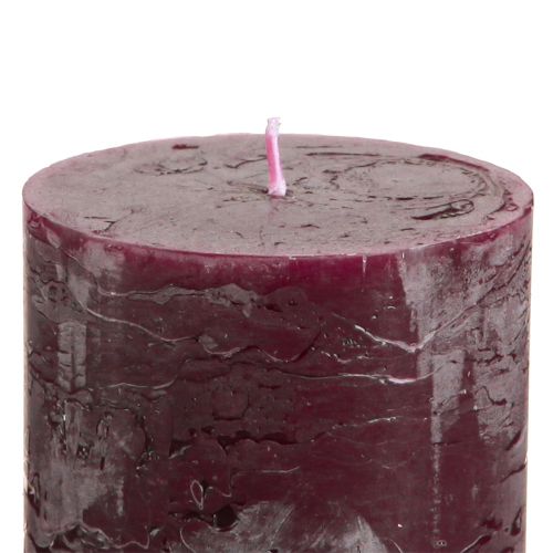 daiktų Stulpinės žvakės bordo spalvos žvakės vienspalvės 70×80mm 4 vnt