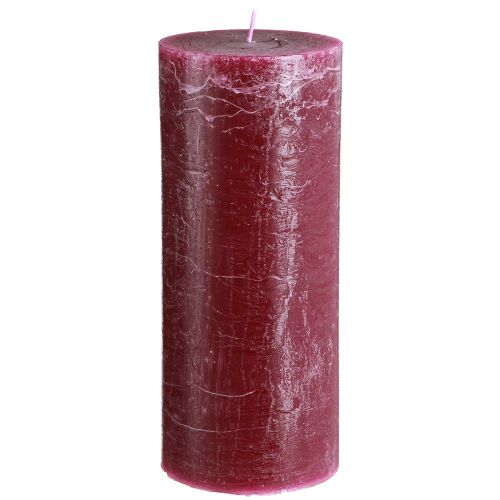 Floristik24 Stulpinės žvakės, spalvotos per Uoga žvakes 85×200mm 2 vnt