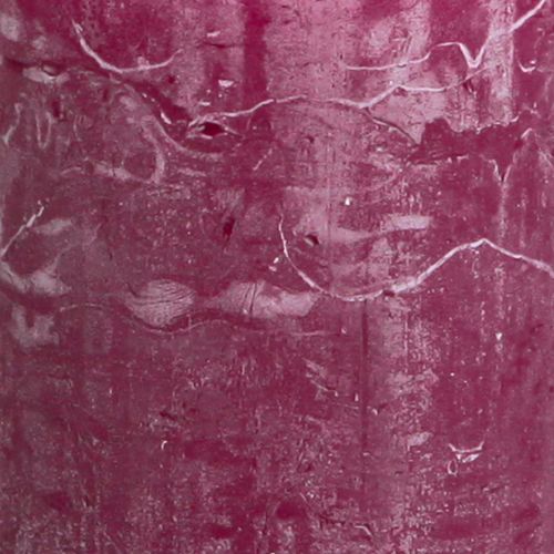 Floristik24 Stulpinės žvakės vienspalvės Uogų žvakės violetinės 50×100cm 4 vnt.