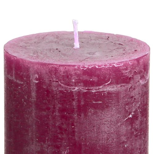 daiktų Stulpinės žvakės vienspalvės Uogų žvakės violetinės 60×80mm 4 vnt