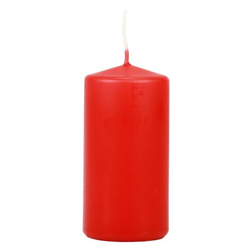 Stulpinės žvakės raudonos Advento žvakės žvakės raudonos 100/50mm 24vnt