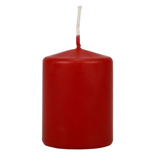 Floristik24 Stulpinės žvakės raudonos Advento žvakės mažos senos raudonos 70/50mm 24vnt