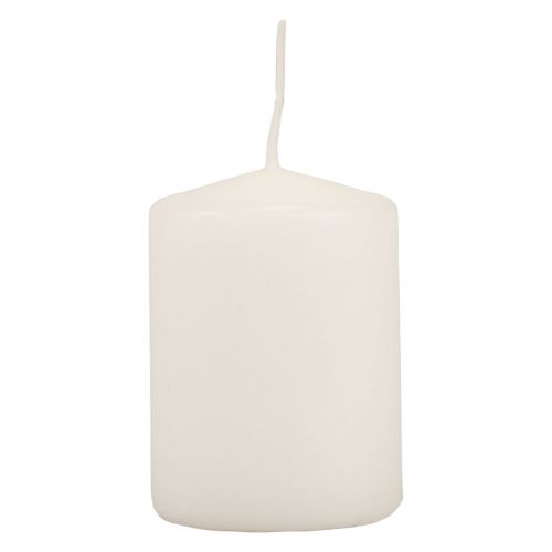 Floristik24 Stulpinės žvakės baltos Advento žvakės mažos žvakės 70/50mm 24 vnt