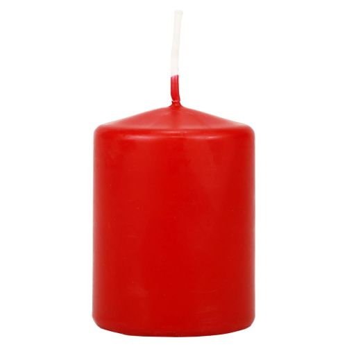 Floristik24 Stulpinės žvakės raudonos Advento žvakės žvakės raudonos 70/50mm 24vnt