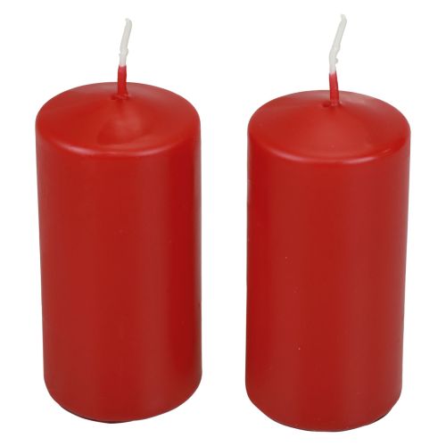 Floristik24 Stulpinės žvakės H100 Ø50cm raudonos žvakės 12vnt