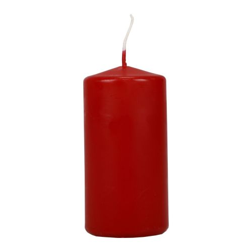 Floristik24 Stulpinės žvakės raudonos Advento žvakės senos raudonos 100/50mm 24vnt