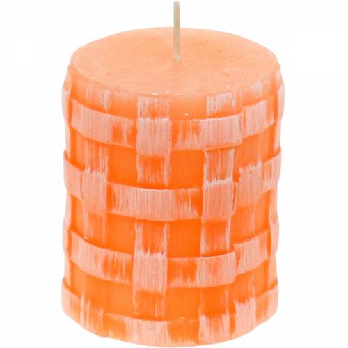 daiktų Stulpinės žvakės Rustic Orange 80/65 žvakės kaimiškos vaško žvakės 2vnt