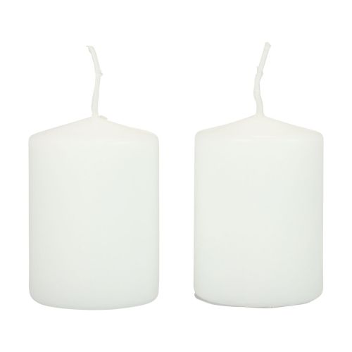 Stulpinės žvakės baltos žvakės H70mm Ø50mm 12 vnt