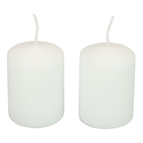 Floristik24 Stulpinės žvakės baltos žvakės H70mm Ø50mm 12 vnt