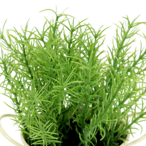 Floristik24 Virtuvės žolelės cinko puode dirbtinis 16cm 4vnt