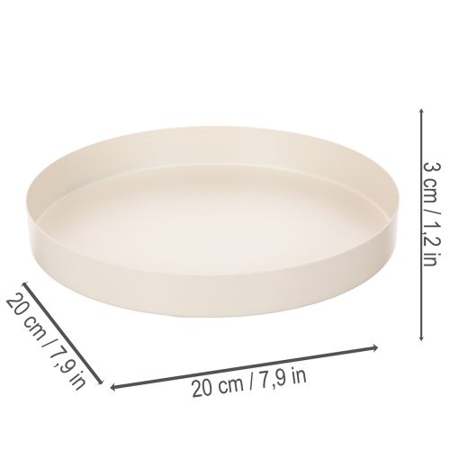 Apvalus dekoratyvinis padėklas namų aksesuarams, 20 cm | Floristik24.lt
