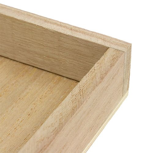 Floristik24 Medinis padėklas mažas natūralus 19cm x 19cm H3cm