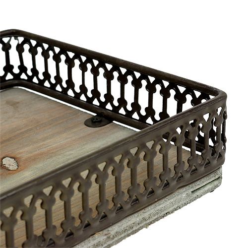 Floristik24 Padėklas kvadratas 36cm x 13cm H4cm natūralus 1vnt