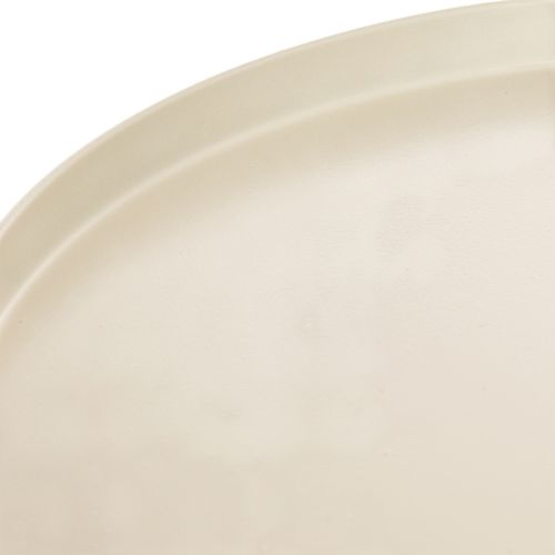Dekoratyvinė apvali smėlio spalvos lėkštė su 40 cm aukščio pagrindu | Floristik24.lt