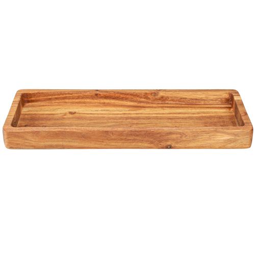 daiktų Stačiakampis padėklas iš alyvuotos akacijos medienos 40x15x4cm