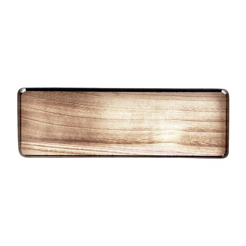 Floristik24 Dekoratyvinis padėklas metalinis medis metalinis padėklas medinis pagrindas 34,5×11×3cm