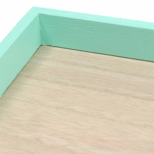 Floristik24 Medinis padėklas žalias 49cm x 16,5cm