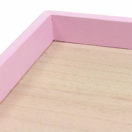 Floristik24 Medinis padėklas rožinis 49cm x 16,5cm