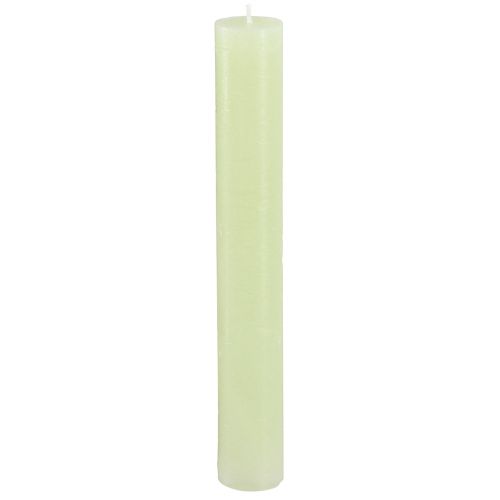 Floristik24 Stalo žvakės žalios žalios žvakės vienspalvės 34x240mm 4 vnt