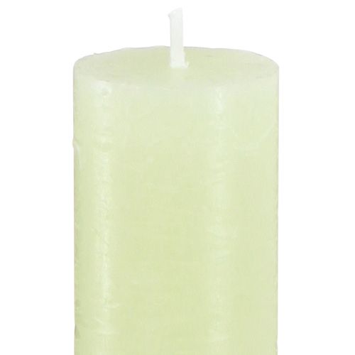 Floristik24 Stalo žvakės žalios žalios žvakės vienspalvės 34x240mm 4 vnt