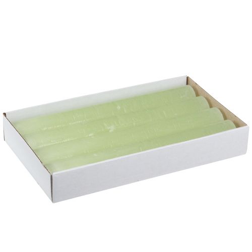 Floristik24 Stalo žvakės žalios žalios žvakės vienspalvės 34x240mm 4 vnt