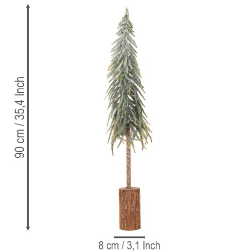 Dirbtinė Kalėdų eglutė su pagrindu, matinė, žiemos puošmena, 90 cm | Floristik24.lt