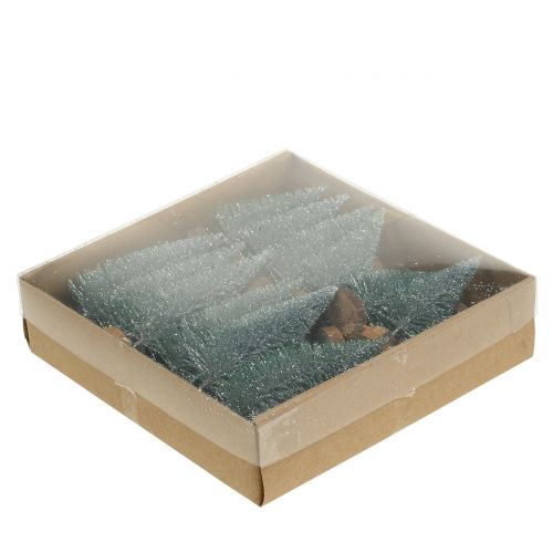 Floristik24 Eglės sidabras 8cm 24 vnt