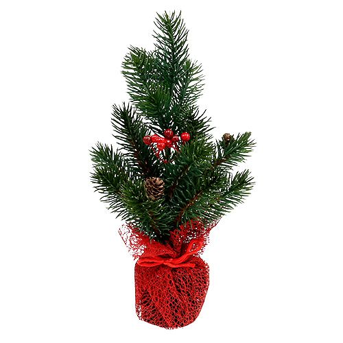 Eglė 32cm su kūgiais ir maišeliu raudona