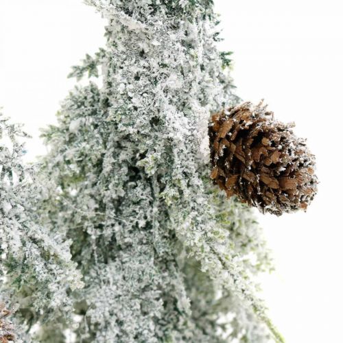 Floristik24 Eglės su sniegu, Advento puošmena, žiemos miškas L16.5cm H28cm