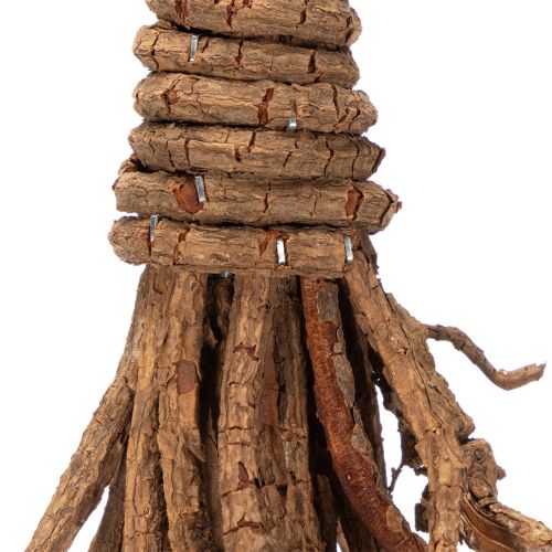 Dekoratyvinė eglutė iš gluosnio šakų ant medinio pagrindo, 68 cm | Floristik24.lt