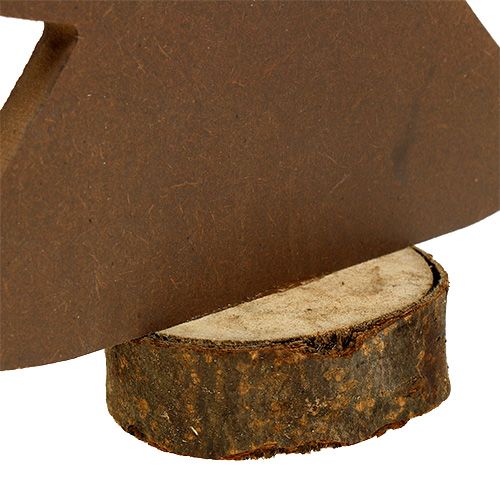 Floristik24 Eglė balta, ruda iš medžio 21cm 4vnt