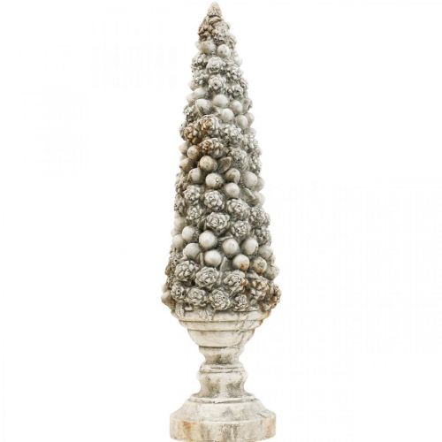 Floristik24 Eglė su pagrindu Chic Antique Deco medis pilka H60cm