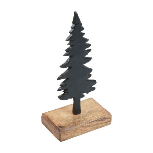 Floristik24 Kalėdų puošmena Kalėdų eglutė medinė metalinė stalo puošmena H22cm