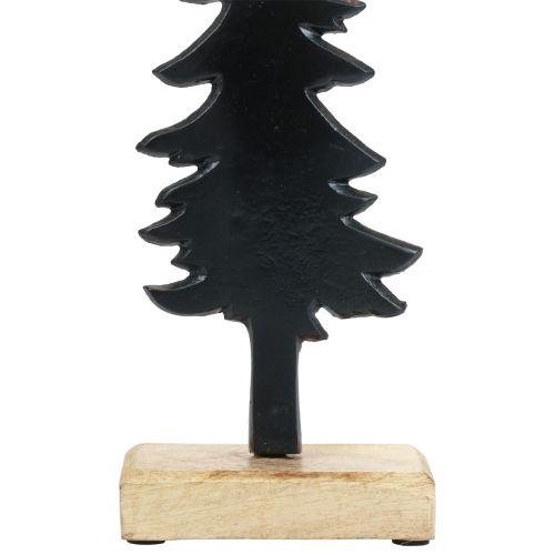 daiktų Kalėdų puošmena Kalėdų eglutė medinė metalinė stalo puošmena H27cm