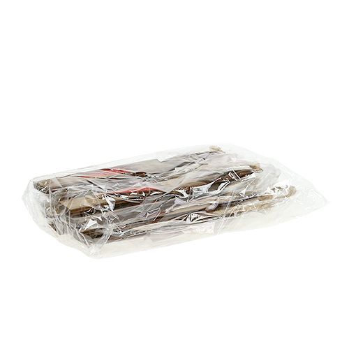 Floristik24 Eglutės papuošimai medinė žvakė ruda 15cm L28cm 8vnt
