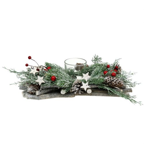 Floristik24 Eglės išdėstymas ledinėms žvakėms 27cm x 13cm