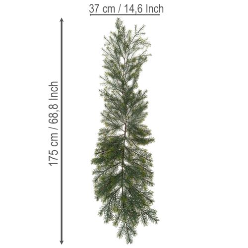 Dirbtinė dekoratyvinė eglės šaka kūrybinei floristikai, 175 cm | Floristik24.lt